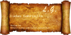 Ludas Gabriella névjegykártya